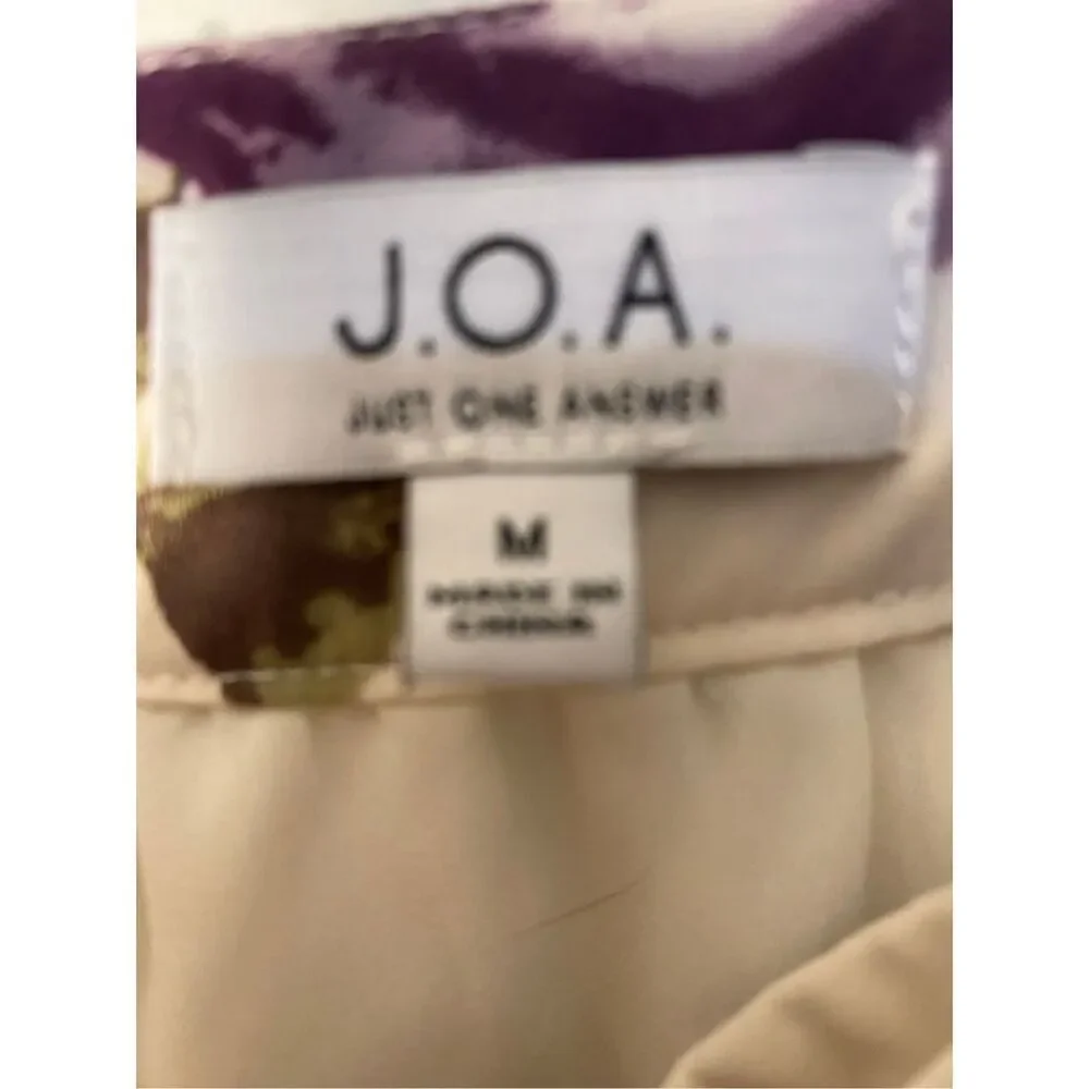 JOA women’s floral, high, low tie wrap, midi skirt, size medium